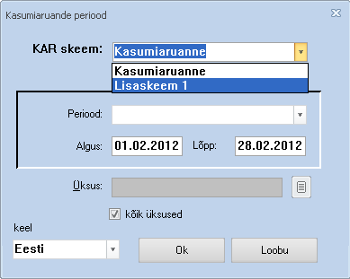 Kasumiaruande lisaskeemid 2