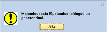 majandusaasta lopu kannete genereerimine