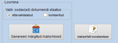 maksekorralduste koostamise aken 3