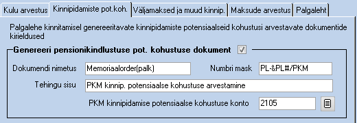 Palga maarangud_pot kohustus